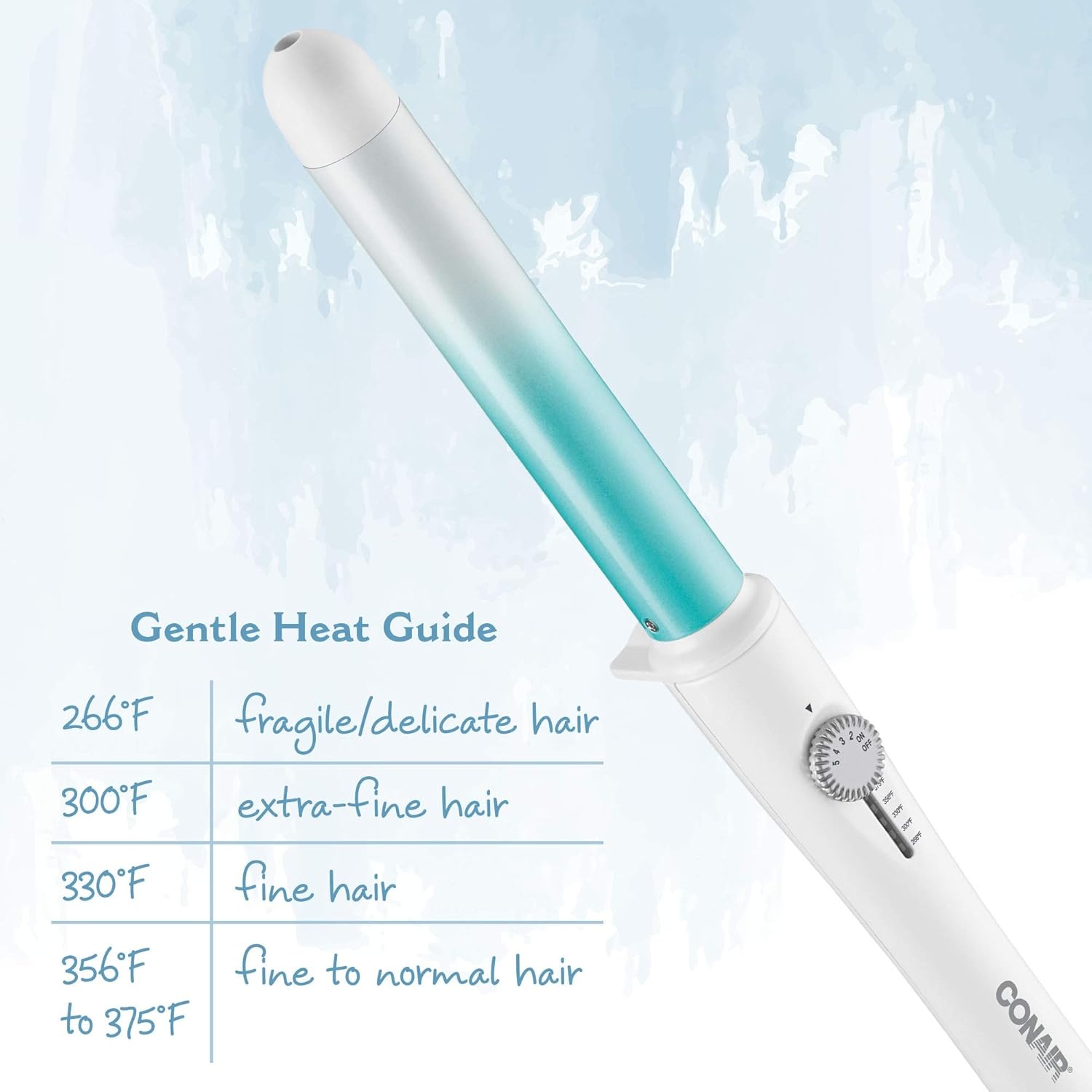 image:imageConair OhSoKind For Fine Hair 1inch Curling Wand Straight wand produces flawless waves