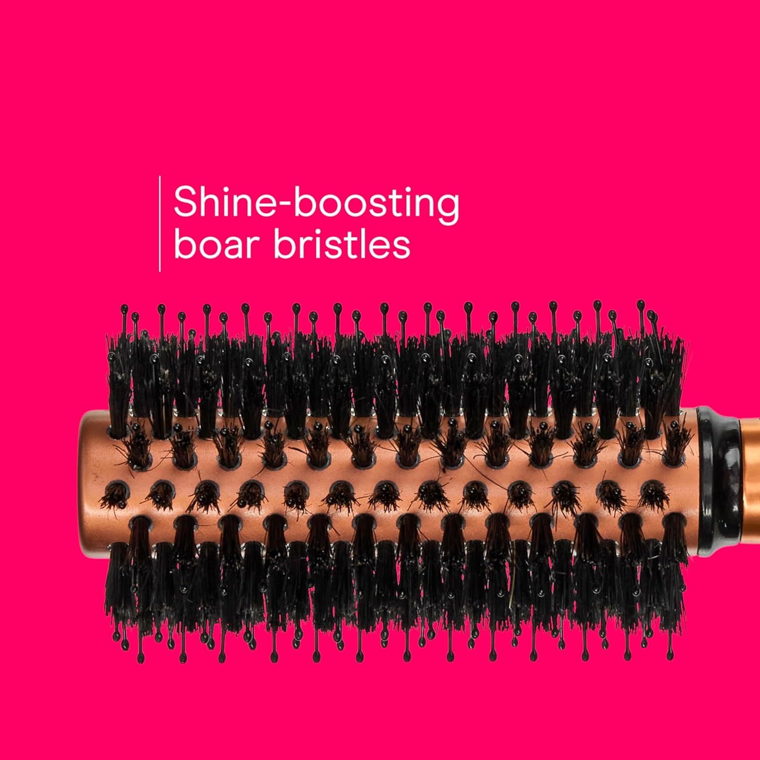image:imageConair Quick Dry Copper Round Hair Brush for Blow Drying Blow Out Styler Hairbrush for Voluminous Looks Nylon amp Boar Bristles Help Dry amp Style Hair Fast Without Snagging or Pulling Handle May Vary