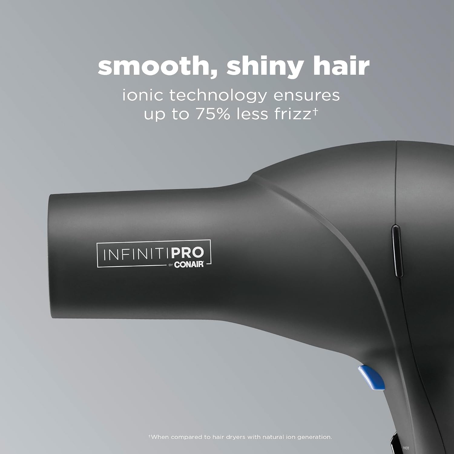 image:imageConair Salon Hair Dryer 1875W AC Motor for All Hair Types Includes Bonus Round Brush Concentrator Diffuser Black 259AMRYGrey With Bonus Brush