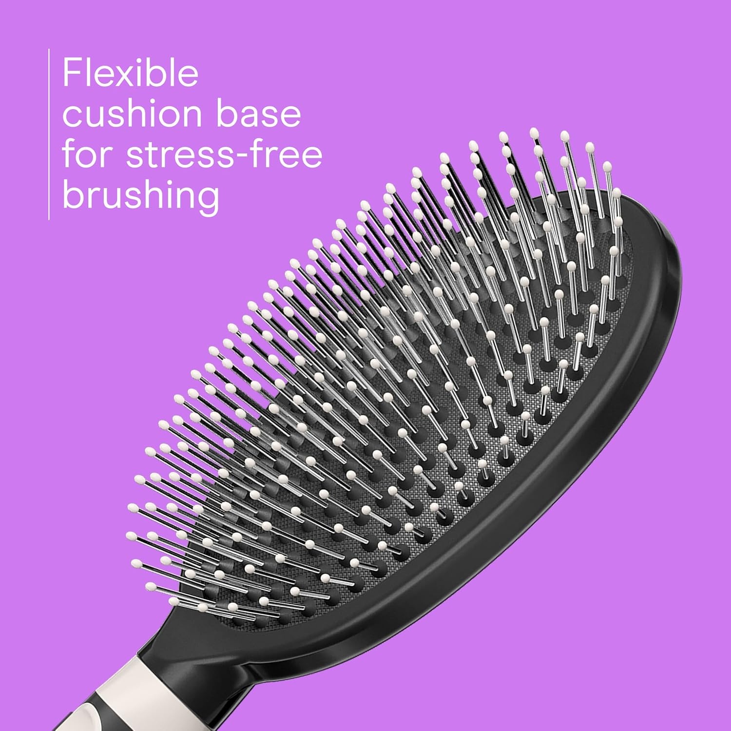 image:imageConair Salon Results 3Pack Hair Brushes Detangling Hair Brush for Men and Women For All Hair Types Metal Bristles and Cushion Base BlackBlack
