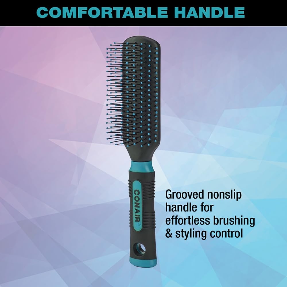 image:imageConair Salon Results Detangling Hairbrush Set 3Pack Brushes for Men and Women All Hair Types and Lengths with Nylon BristlesVaries