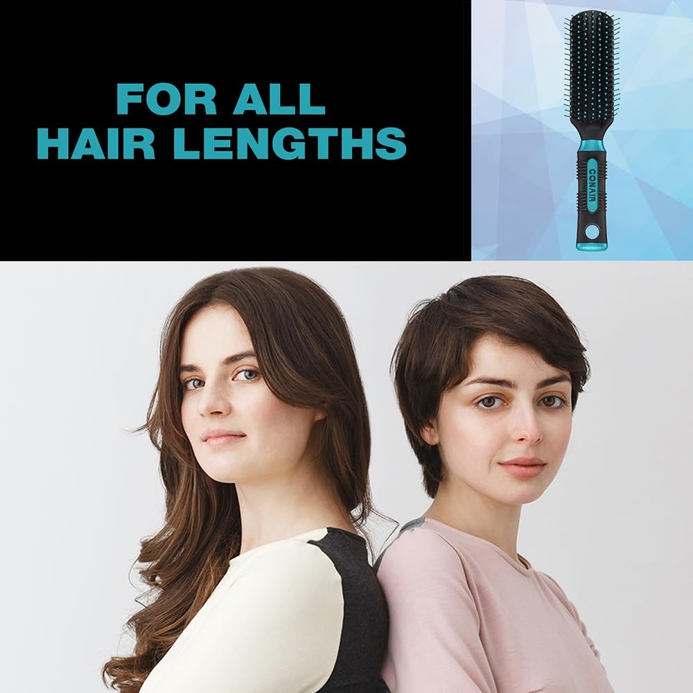 image:imageConair Salon Results Detangling Hairbrush Set 3Pack Brushes for Men and Women All Hair Types and Lengths with Nylon BristlesVaries