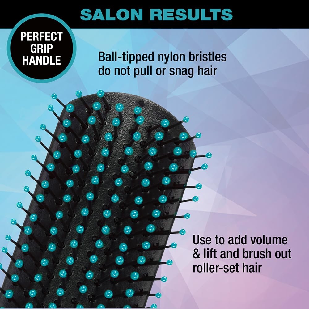 image:imageConair Salon Results Detangling Hairbrush Set 3Pack Brushes for Men and Women All Hair Types and Lengths with Nylon BristlesVaries