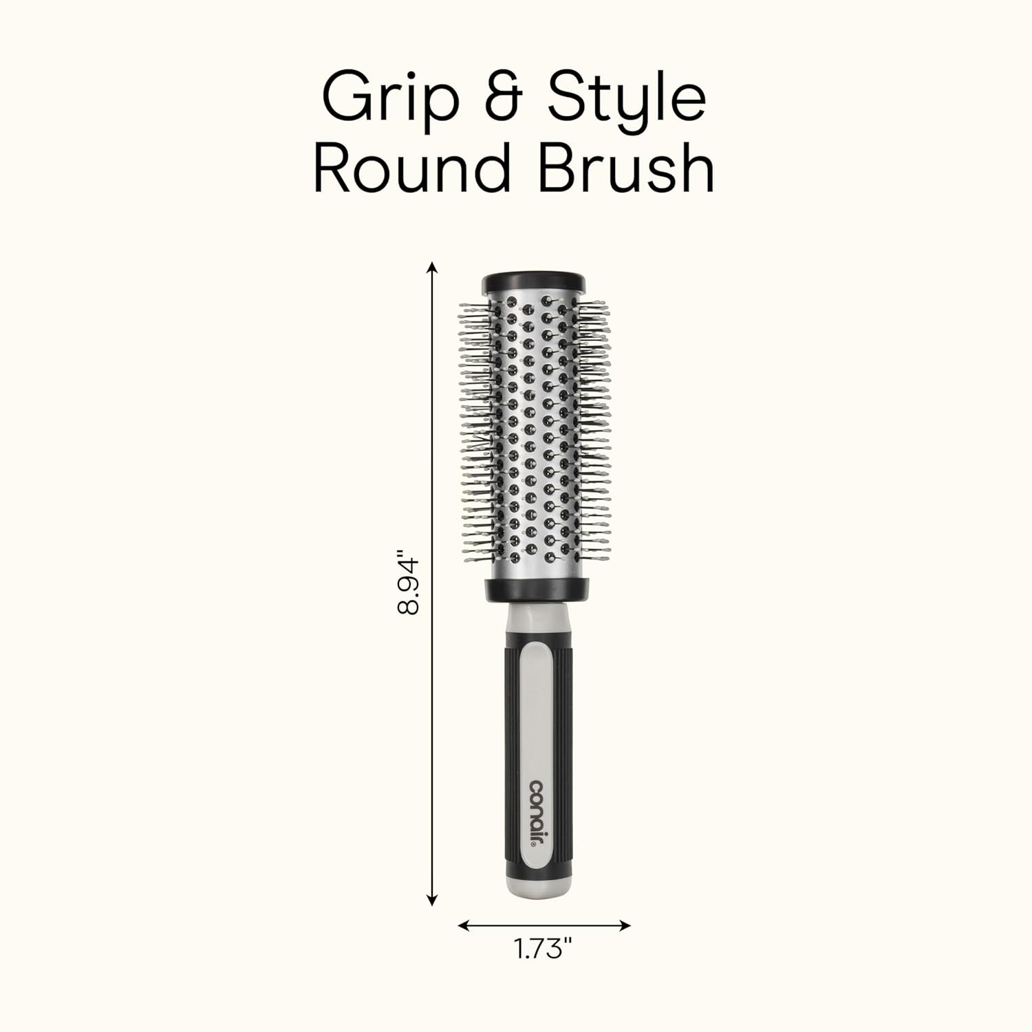 image:imageConair Salon Results Hairbrush for Blow Out Hair dryer round brush Metal Bristles Ideal for shorter hair lengthsBlack Teal