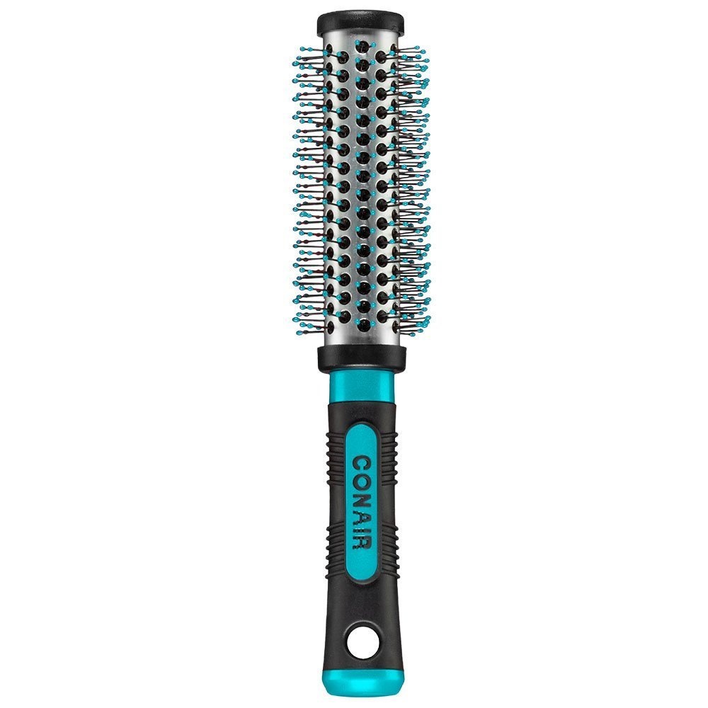 image:imageConair Salon Results Hairbrush for Blow Out Hair dryer round brush Metal Bristles Ideal for shorter hair lengthsBlack Teal
