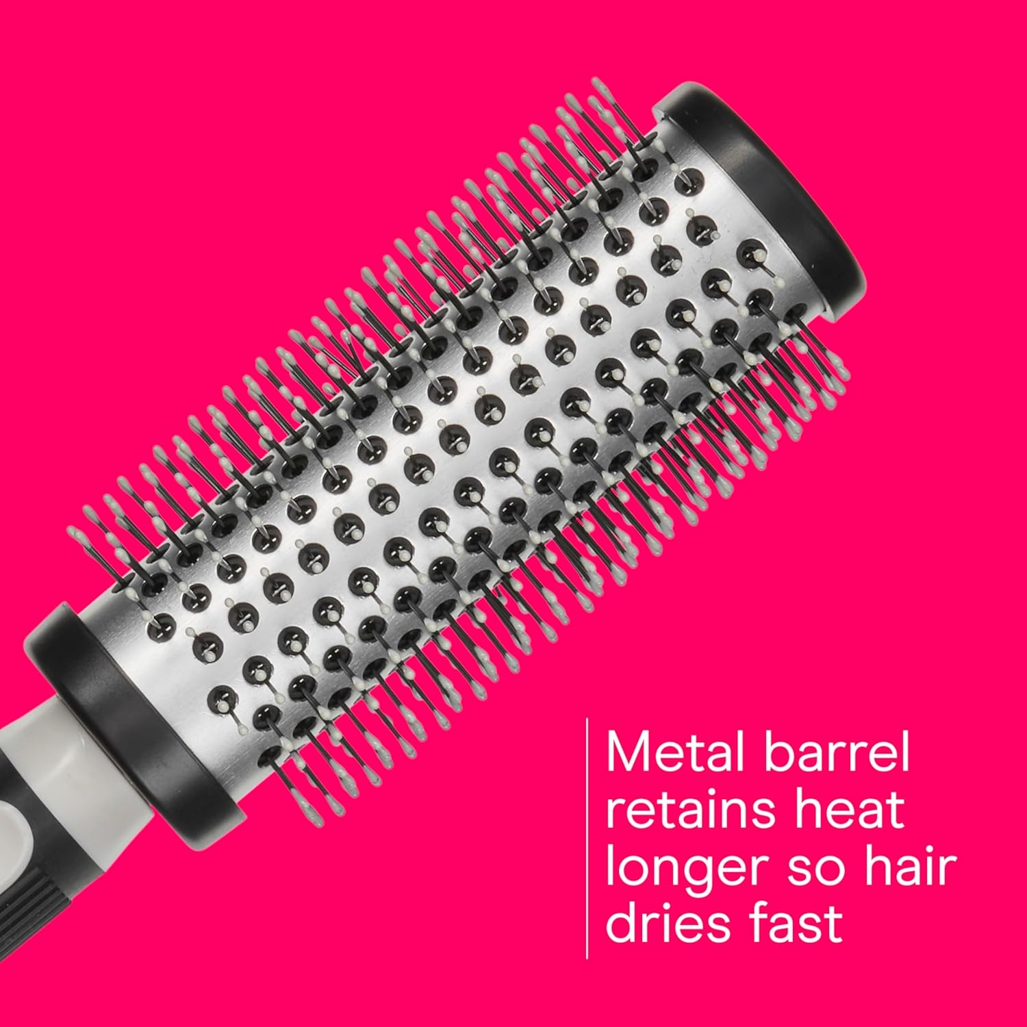 image:imageConair Salon Results Hairbrush for Blow Out Hair dryer round brush Metal Bristles Ideal for shorter hair lengthsBlack Teal