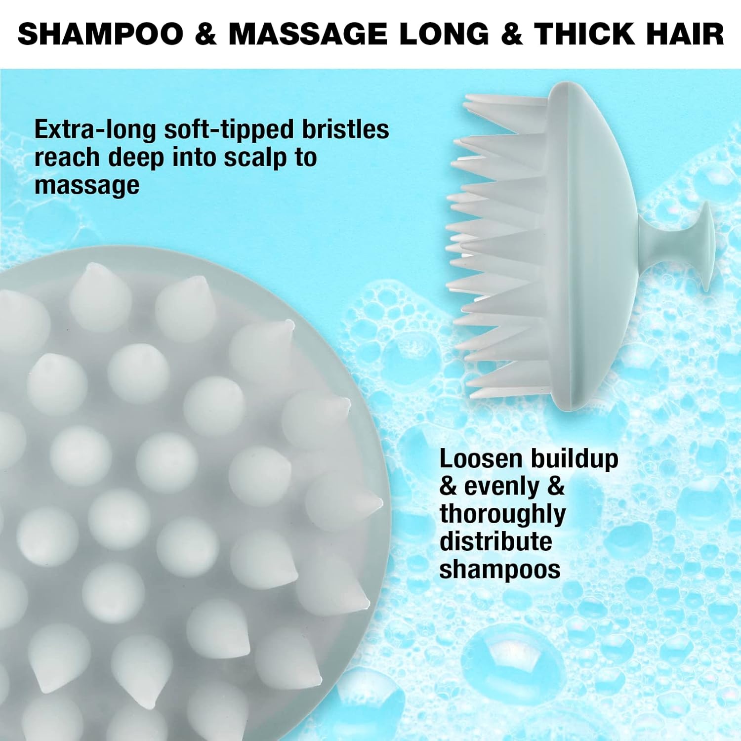 image:imageConair Scalp Massage Brush for Long amp Thick Hair