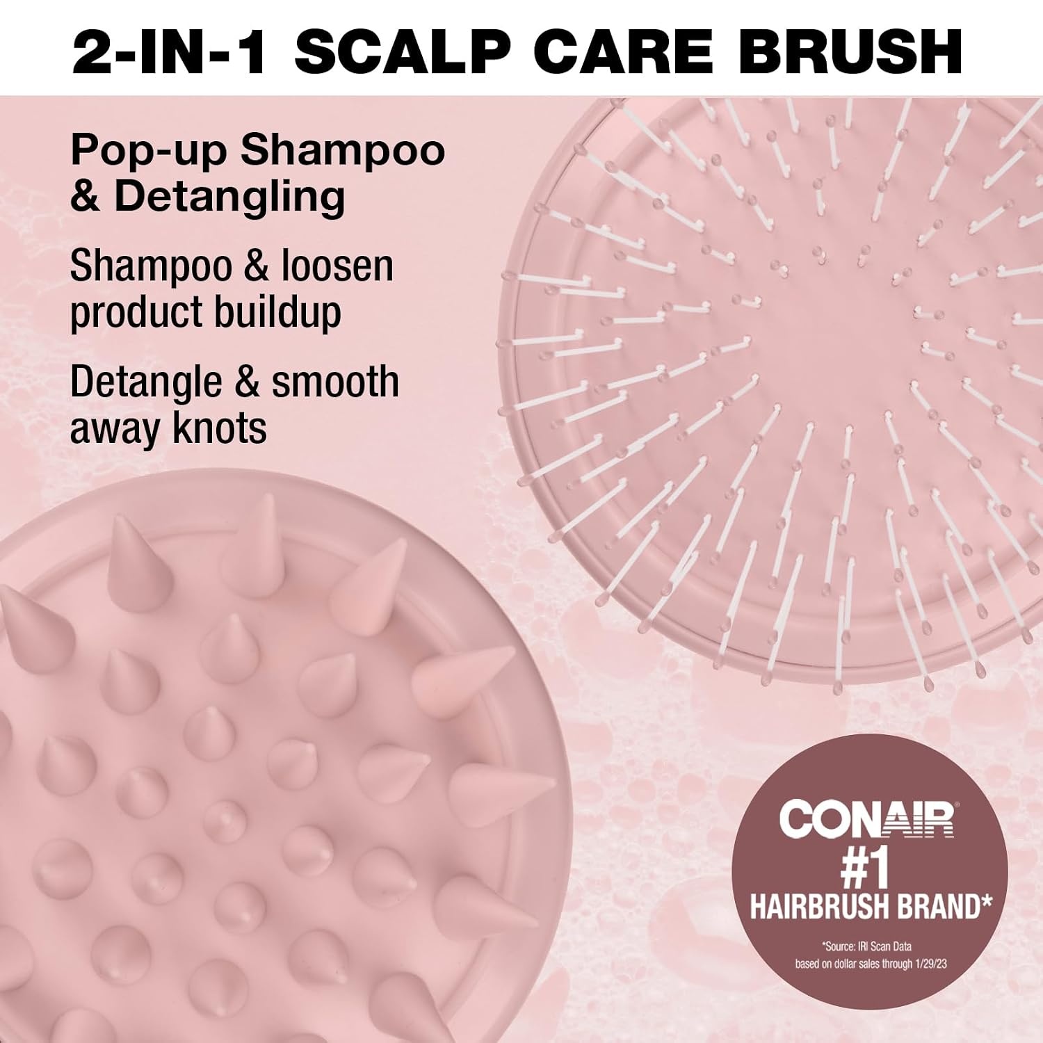 image:imageConair Scalp Massager Scalp Massager hair growth DualSided Can use on wet or dry hair Pink