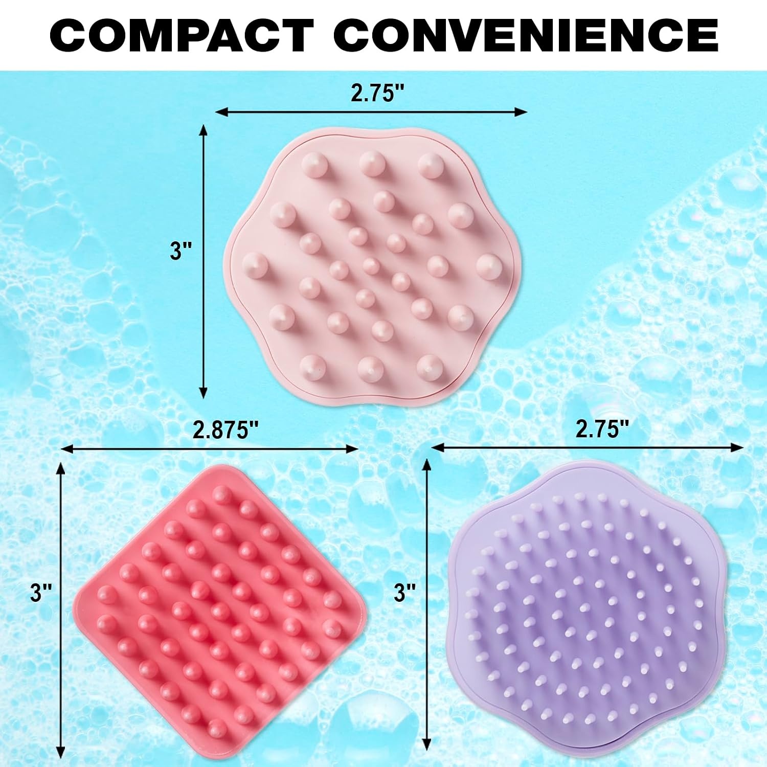 image:imageConair Scalp Massager Scalp Massager hair growth Head Massager Scalp 3 Unique Brush Heads 3 Pack