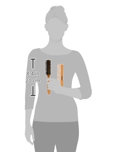 image:imageConair Simulated Wood Thumb Grip Nylon Volume Comb Set