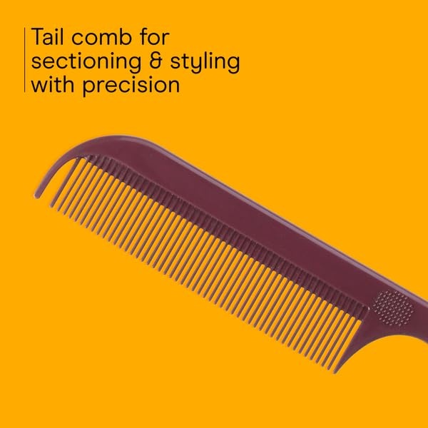 image:imageConair Slick Back Tail Comb Set 3Pack with Fine Tooth Tail Comb Edge Brush and Smoothing Brush for Teasing Parting and Smoothing Sleek Hair Styles Control Hair Flyaways
