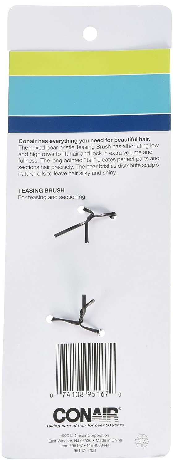 image:imageConair Slim Teasing Hair Brush Mixed Boar Bristle