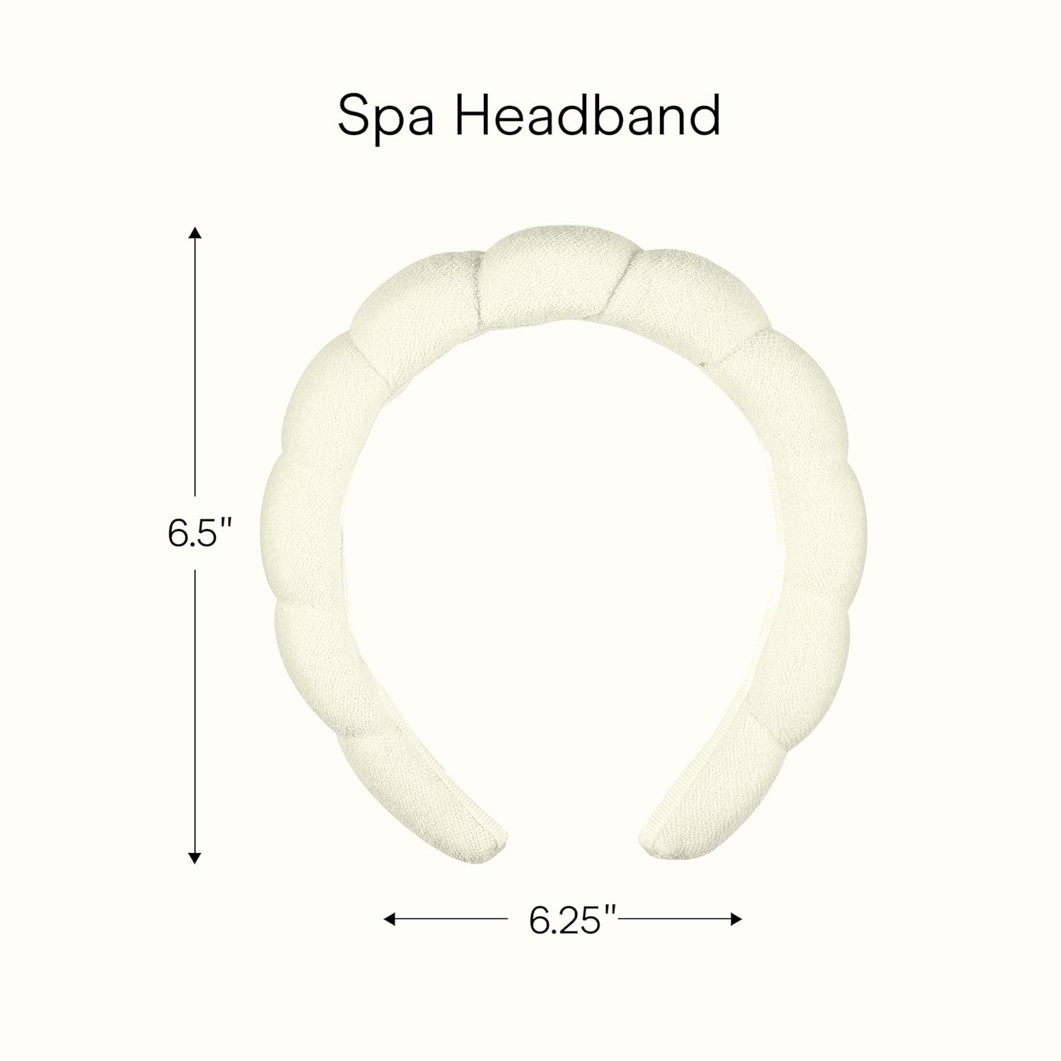 image:imageConair Spa Makeup and Face Washing Headband UltraAbsorbent Microfiber Skincare Headband Soft Terry Cloth NoPull Band Gentle on Hair and Head Bubble Design IvoryIvory