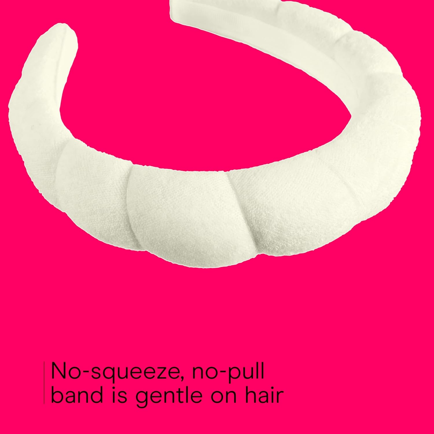 image:imageConair Spa Makeup and Face Washing Headband UltraAbsorbent Microfiber Skincare Headband Soft Terry Cloth NoPull Band Gentle on Hair and Head Bubble Design IvoryIvory