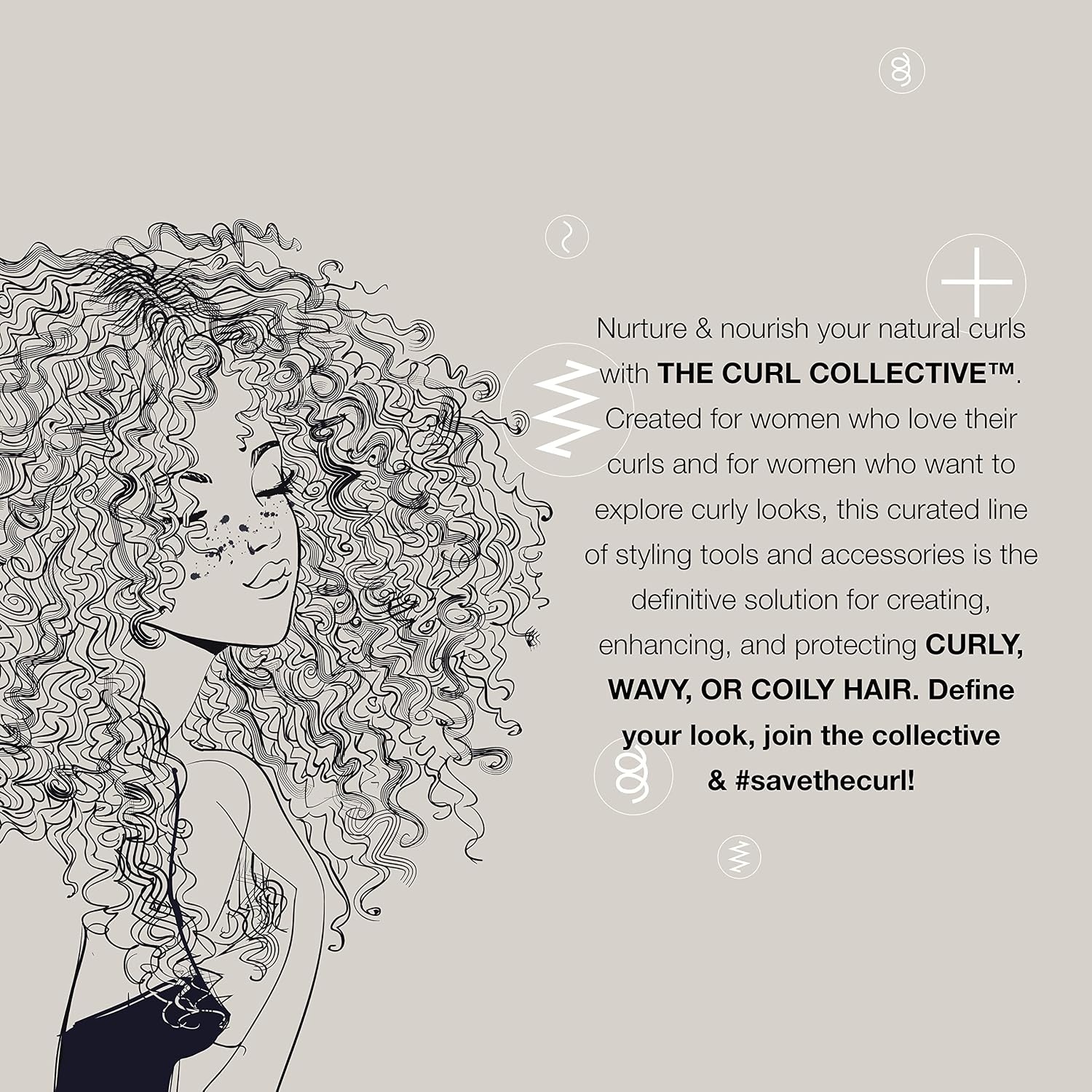 image:imageConair The Curl Collective Coily Hair Diffuser Works Exclusively with The Curl Collective Hair Dryer sold separately
