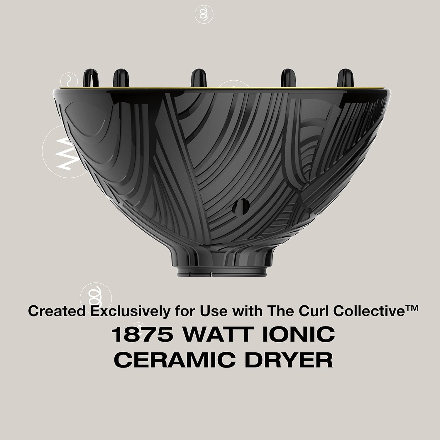 image:imageConair The Curl Collective Coily Hair Diffuser Works Exclusively with The Curl Collective Hair Dryer sold separately