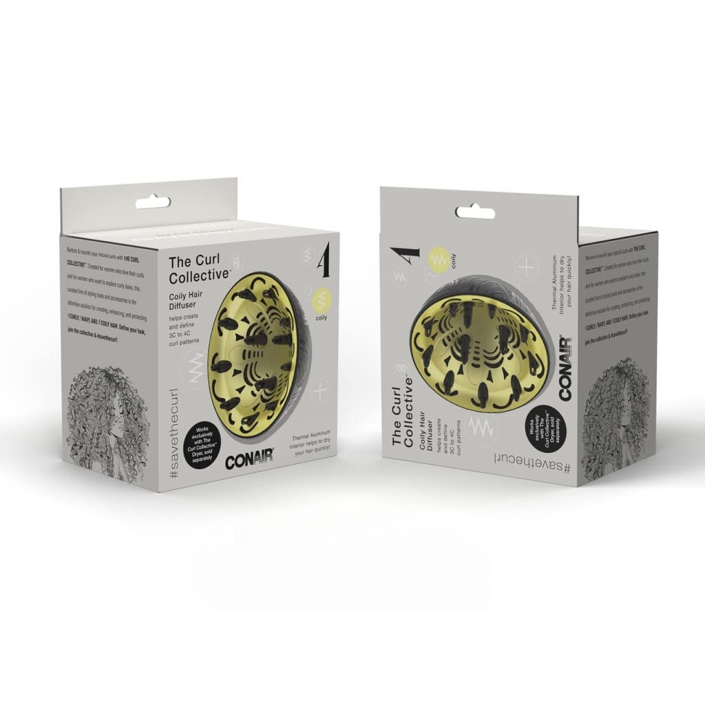 image:imageConair The Curl Collective Coily Hair Diffuser Works Exclusively with The Curl Collective Hair Dryer sold separately