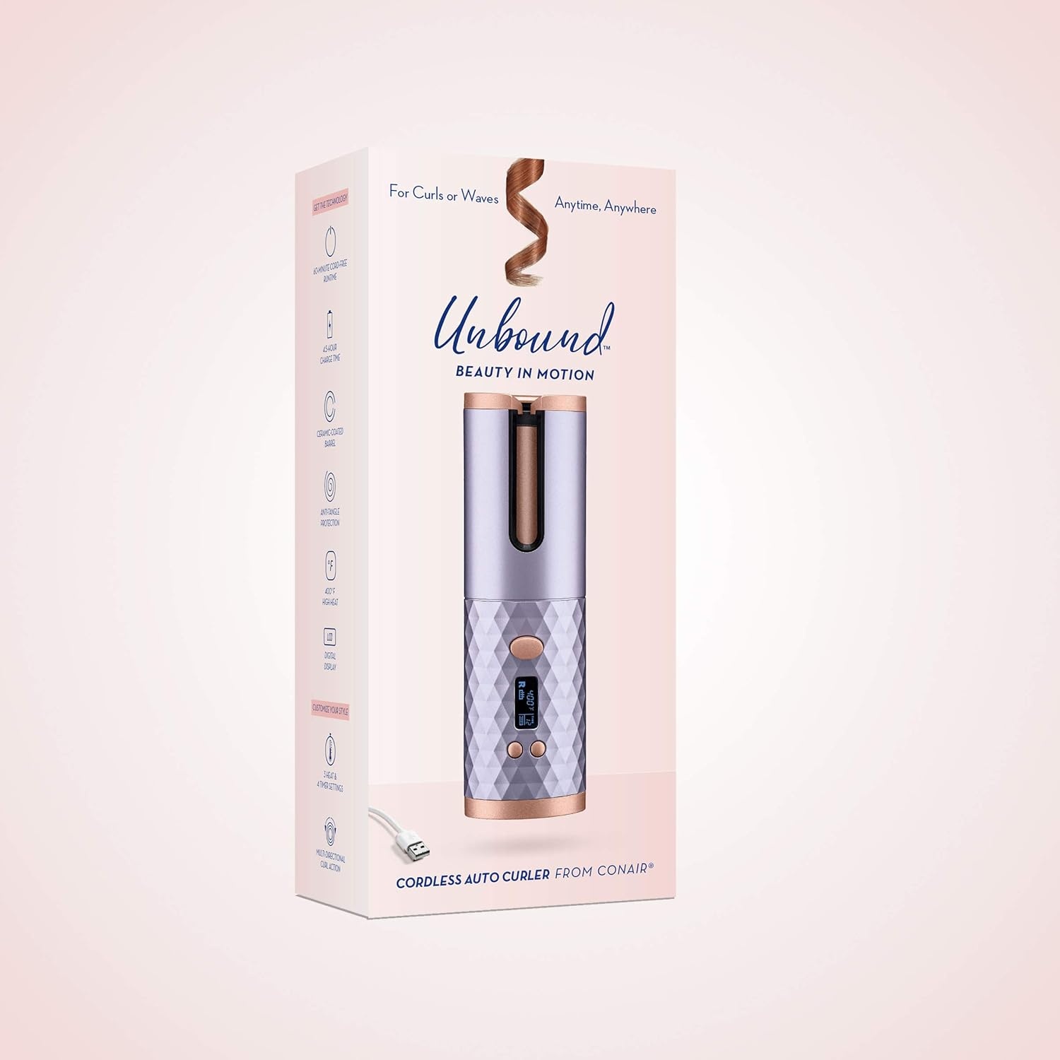 image:imageConair Unbound Cordless Auto Curler Rechargeable Auto Curler For Curls or Waves