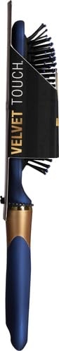 image:imageConair Velvet Touch Paddle Cushion hair brush Detangling hairbrush curly or straight styles men or women detangler features soft touch handle Sky BlueRed Black Navy
