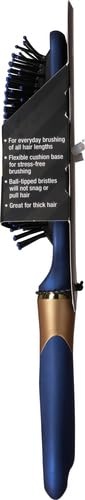 image:imageConair Velvet Touch Paddle Cushion hair brush Detangling hairbrush curly or straight styles men or women detangler features soft touch handle Sky BlueRed Black Navy
