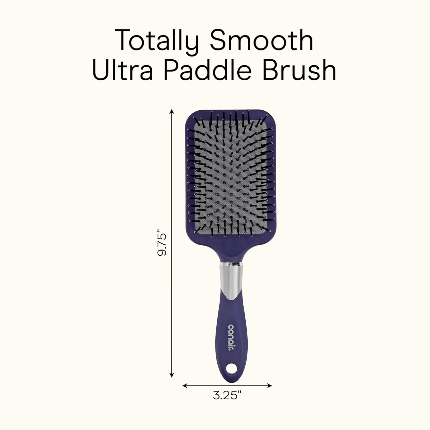 image:imageConair Velvet Touch Paddle Cushion hair brush Detangling hairbrush curly or straight styles men or women detangler features soft touch handle Sky BlueAssorted Color