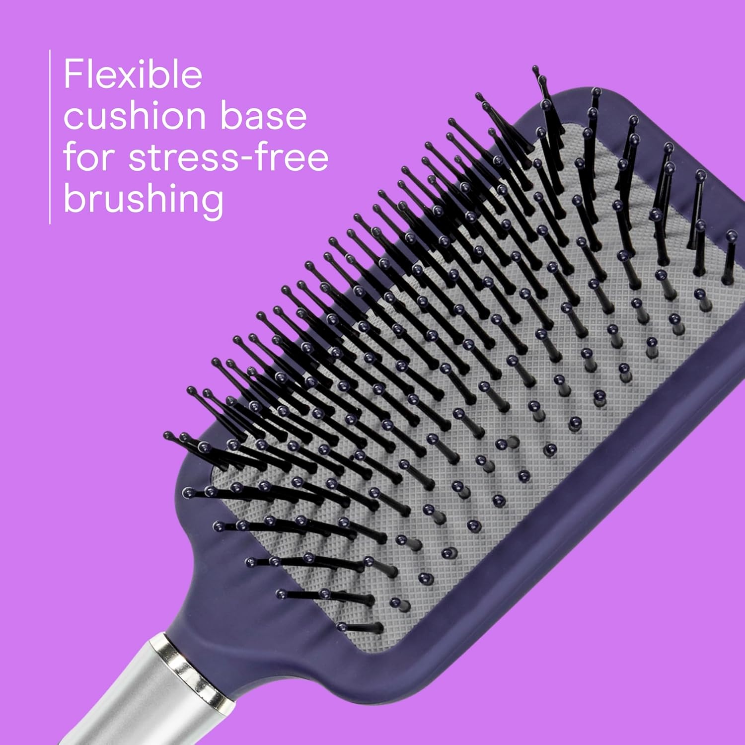 image:imageConair Velvet Touch Paddle Cushion hair brush Detangling hairbrush curly or straight styles men or women detangler features soft touch handle Sky BlueAssorted Color