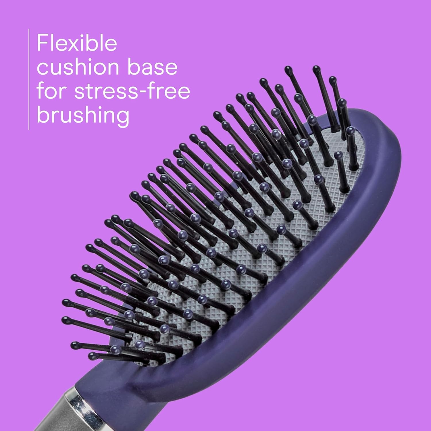 image:imageConair Velvet Touch oval cushion hair brush Travel Hairbrush Detangling ideal for curly or straight styles detangler brushes women or men Sage GreenBlue