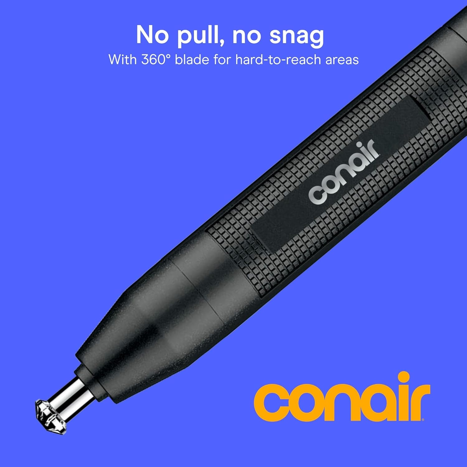 image:imageConairMAN 360 Bevel Blade Ear and Nose Trimmer Patented 360 beveled blade trims ear nose and brows with no pulling BlackSilver Model PG1000L5BlackSilver