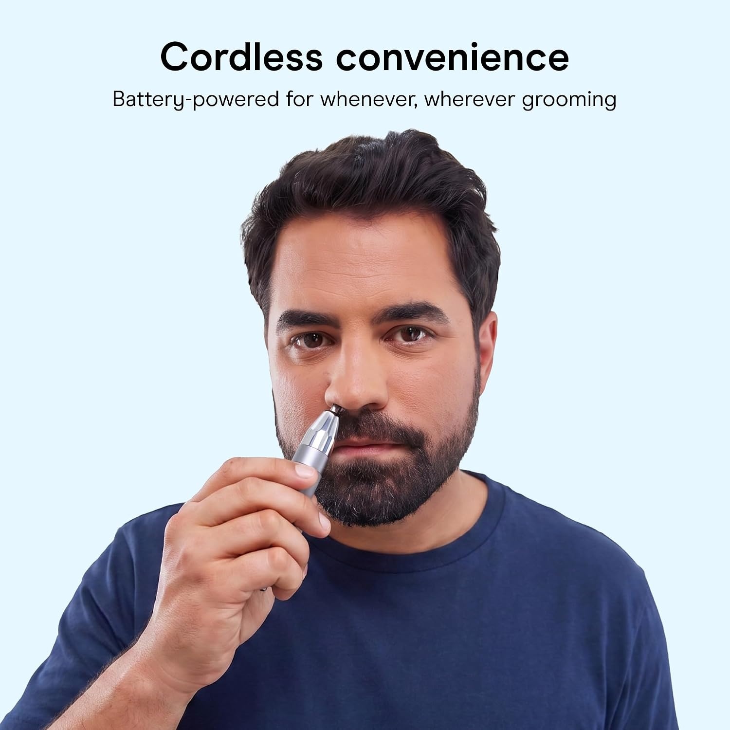 image:imageConairMAN 360 Bevel Blade Ear and Nose Trimmer Patented 360 beveled blade trims ear nose and brows with no pulling BlackSilver Model PG1000L5Metal