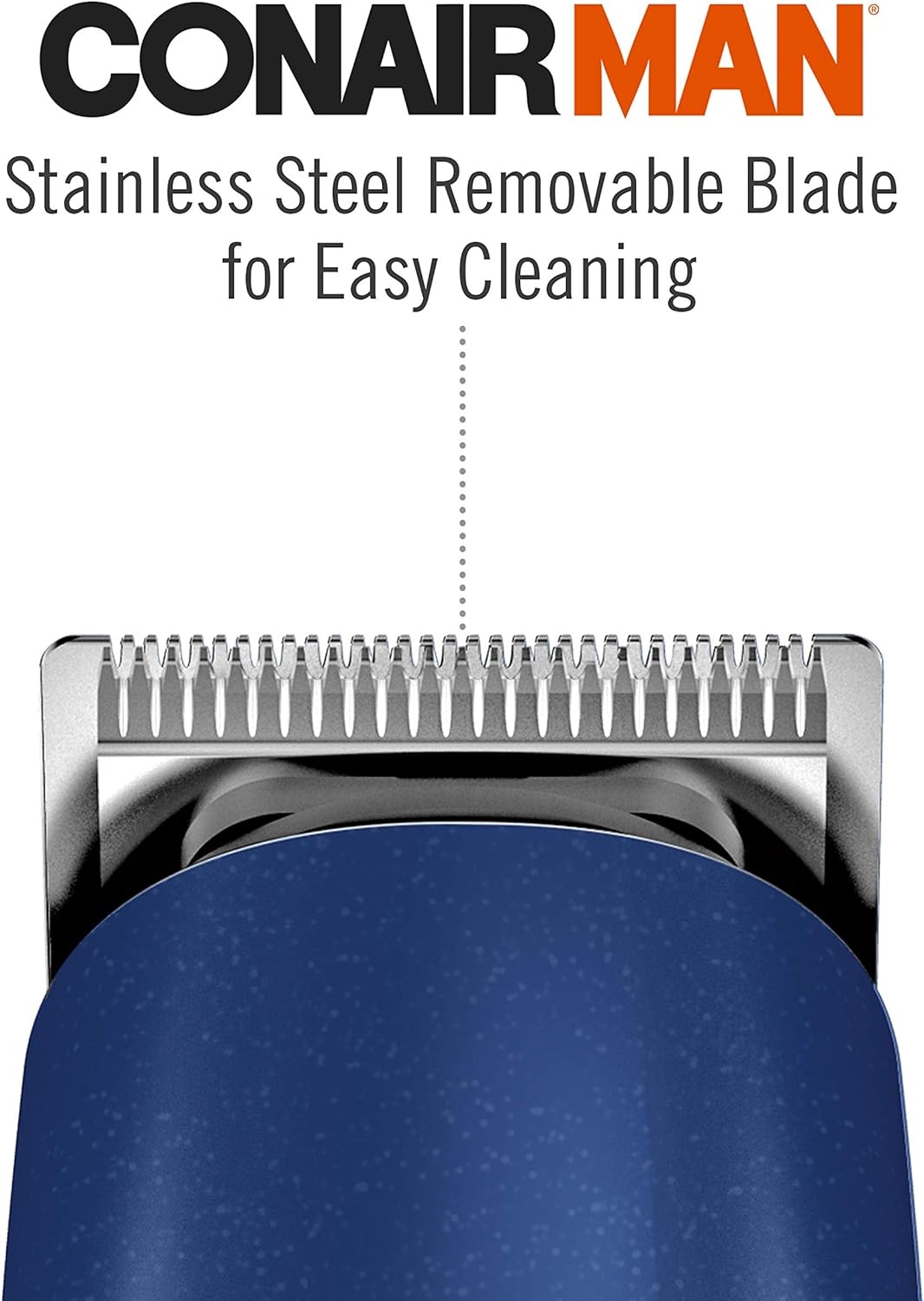 image:imageConairMAN AllinOne Beard Trimmer for Men for Face Nose and Ear Hair Trimmer 12 piece Mens Grooming Kit CordlessRechargeableBlue