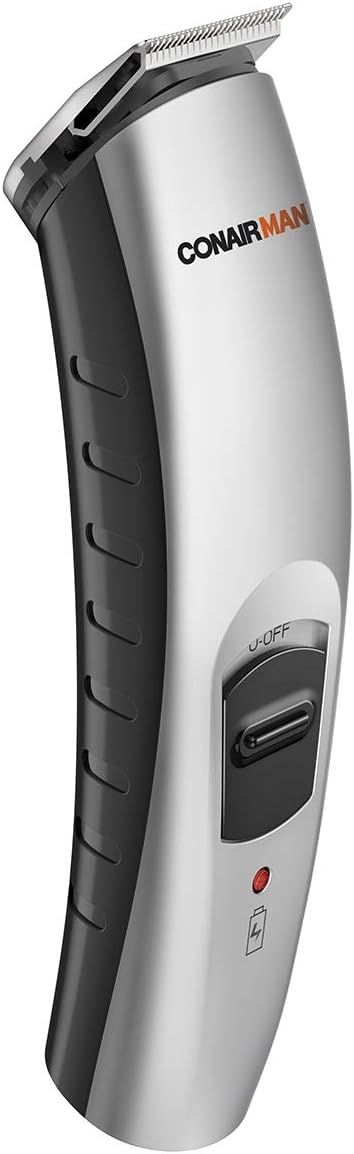 image:imageConairMAN AllinOne Beard Trimmer for Men for Face Nose and Ear Hair Trimmer 12 piece Mens Grooming Kit CordlessRechargeableSilver