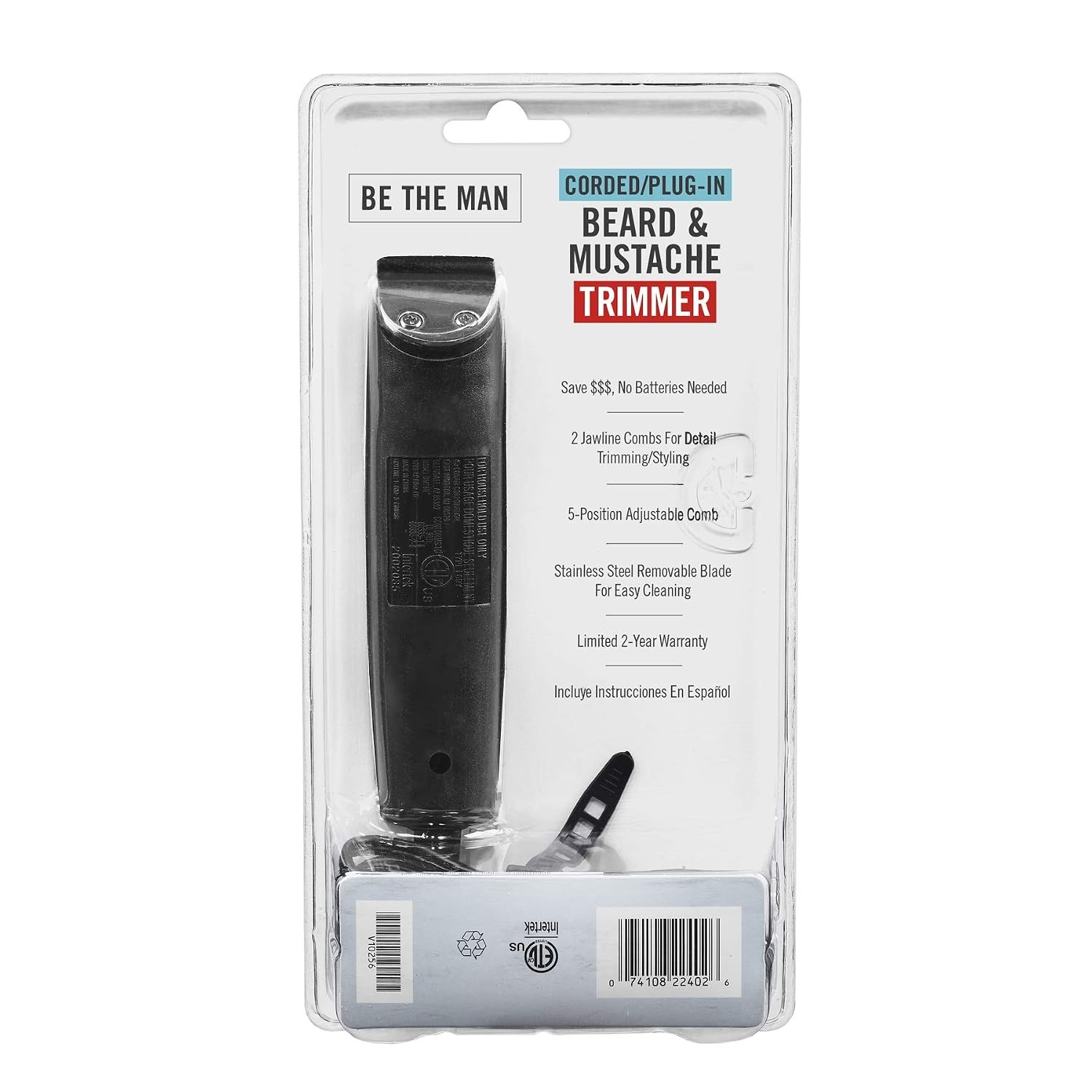 image:imageConairMAN Beard Trimmer for Men Includes Nose and Ear Hair Trimmer and 5Position Comb Attachment 4 piece Mens Grooming Kit Corded4 Piece Set