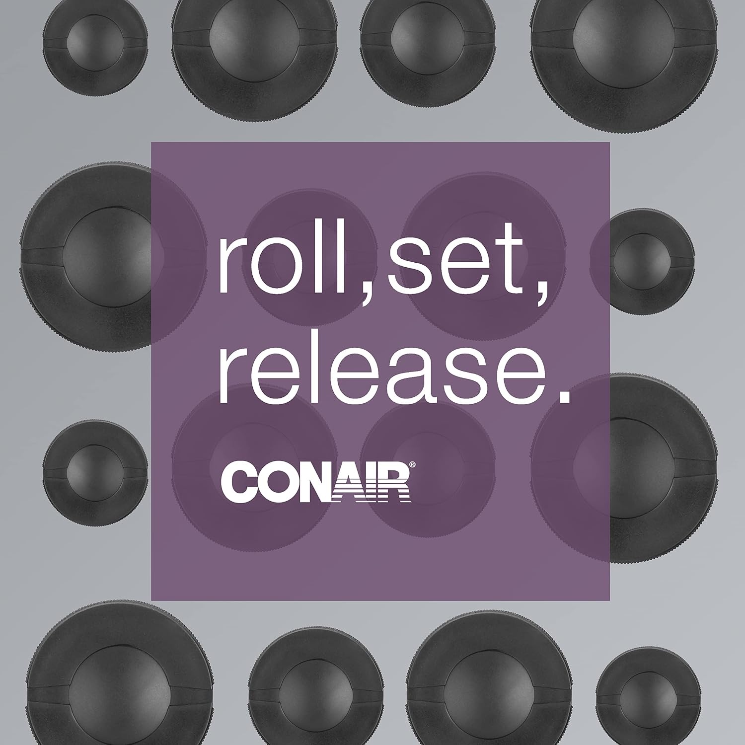 image:imageINFINITI PRO CONAIR Ceramic Flocked Hot Rollers for Women 20 Assorted Hair Curlers with Clips 85Second HeatUp For Long Medium and All Hair WhiteBlack