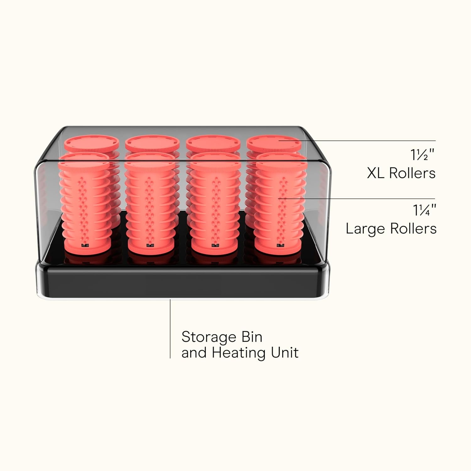 image:imageINFINITI PRO CONAIR ColorChanging Hot Rollers for Women 8 Assorted Hair Curlers with Clips Included 6Minute HeatUp 1 12Inch and 1 14Inch Rollers For Long Medium and All Hair Pink1 Count Pack of 1