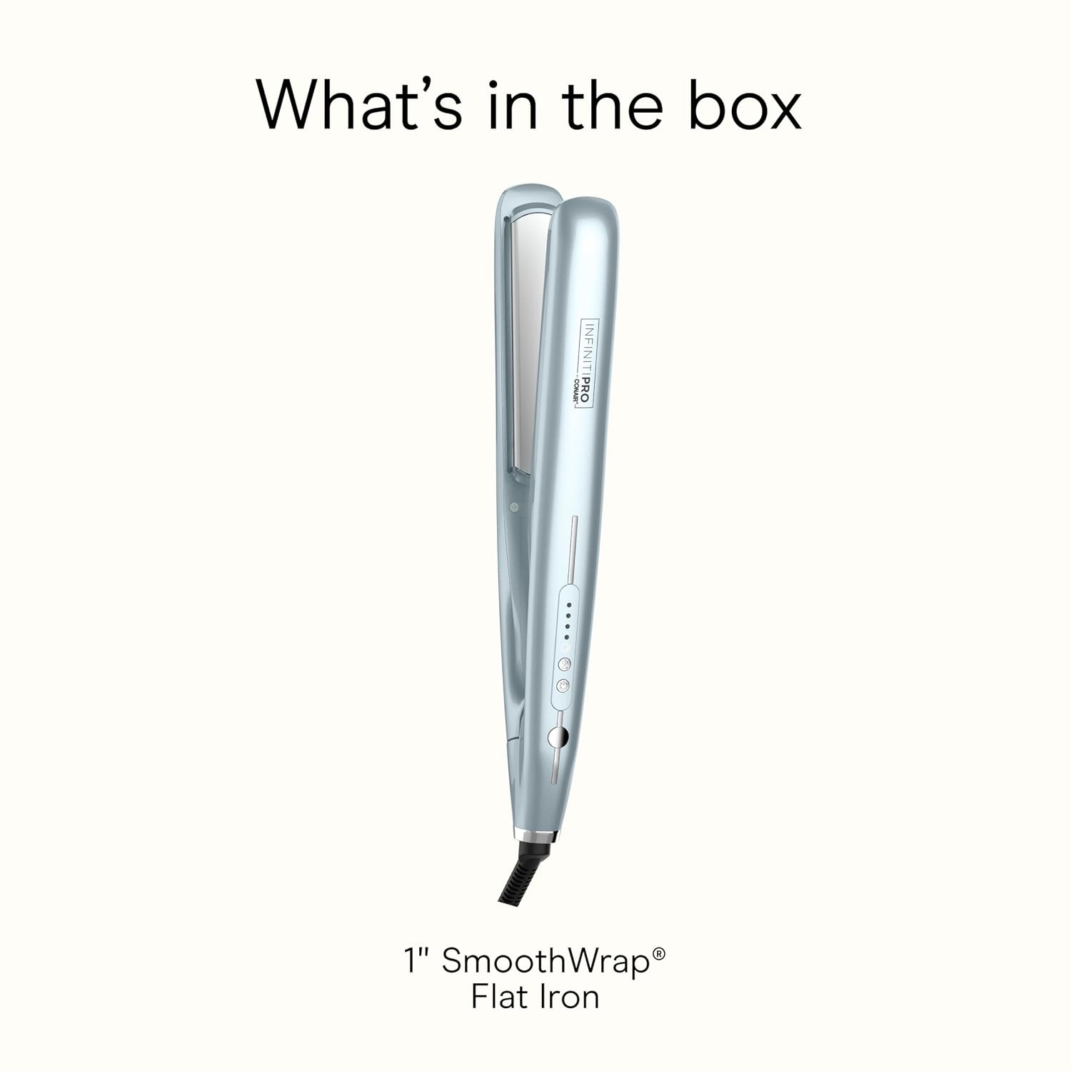 image:imageINFINITI PRO CONAIR SmoothWrap Dual Ion 1 Inch Flat Iron Hair Straightener 1Inch Flat Iron Produces More Volume and Less Frizz 5 Heat Settings For All Hair Types and Textures Blue