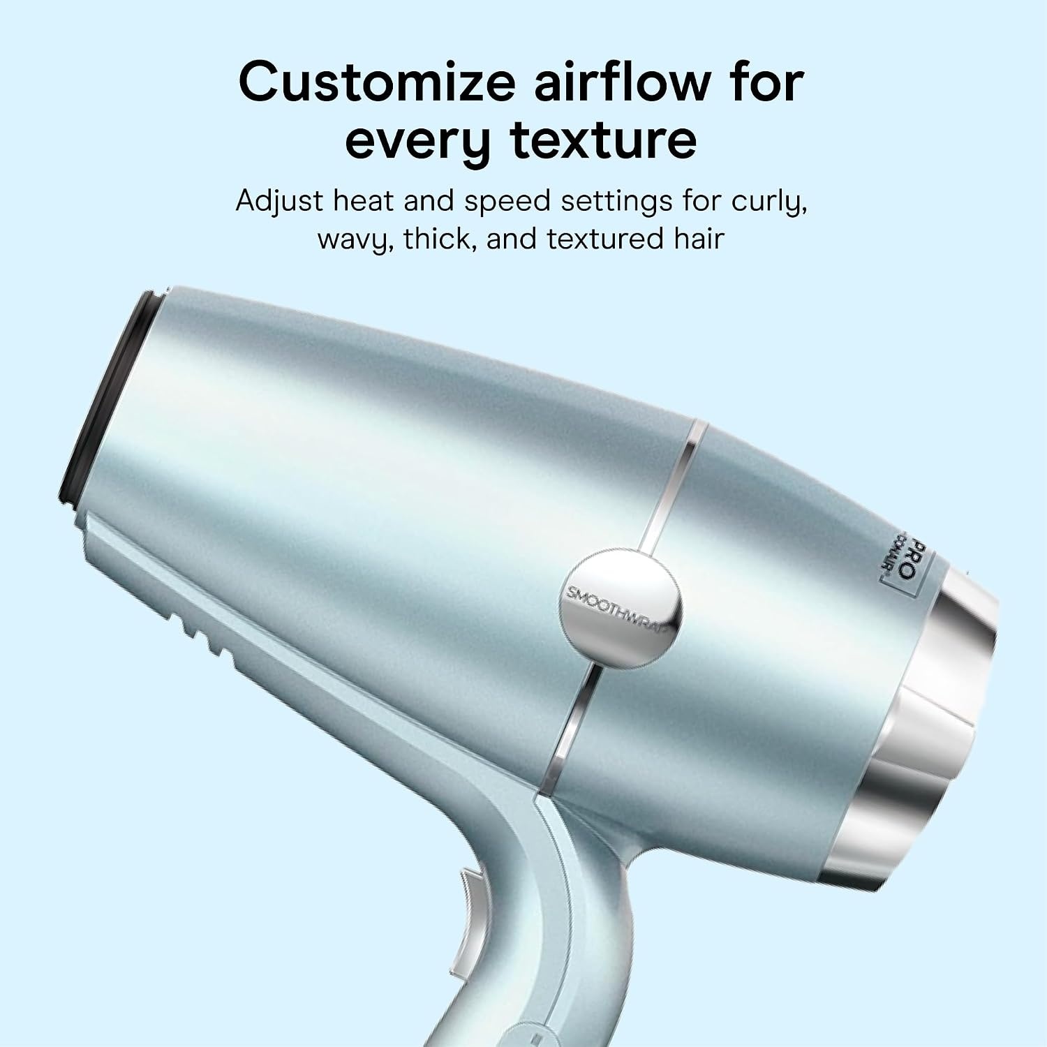 image:imageINFINITI PRO CONAIR SmoothWrap Hair Dryer Blow Dryer with Diffuser and Concentrator Attachments Advanced Plasma and Ceramic Technology for Less Frizz More Volume and Body MintMint