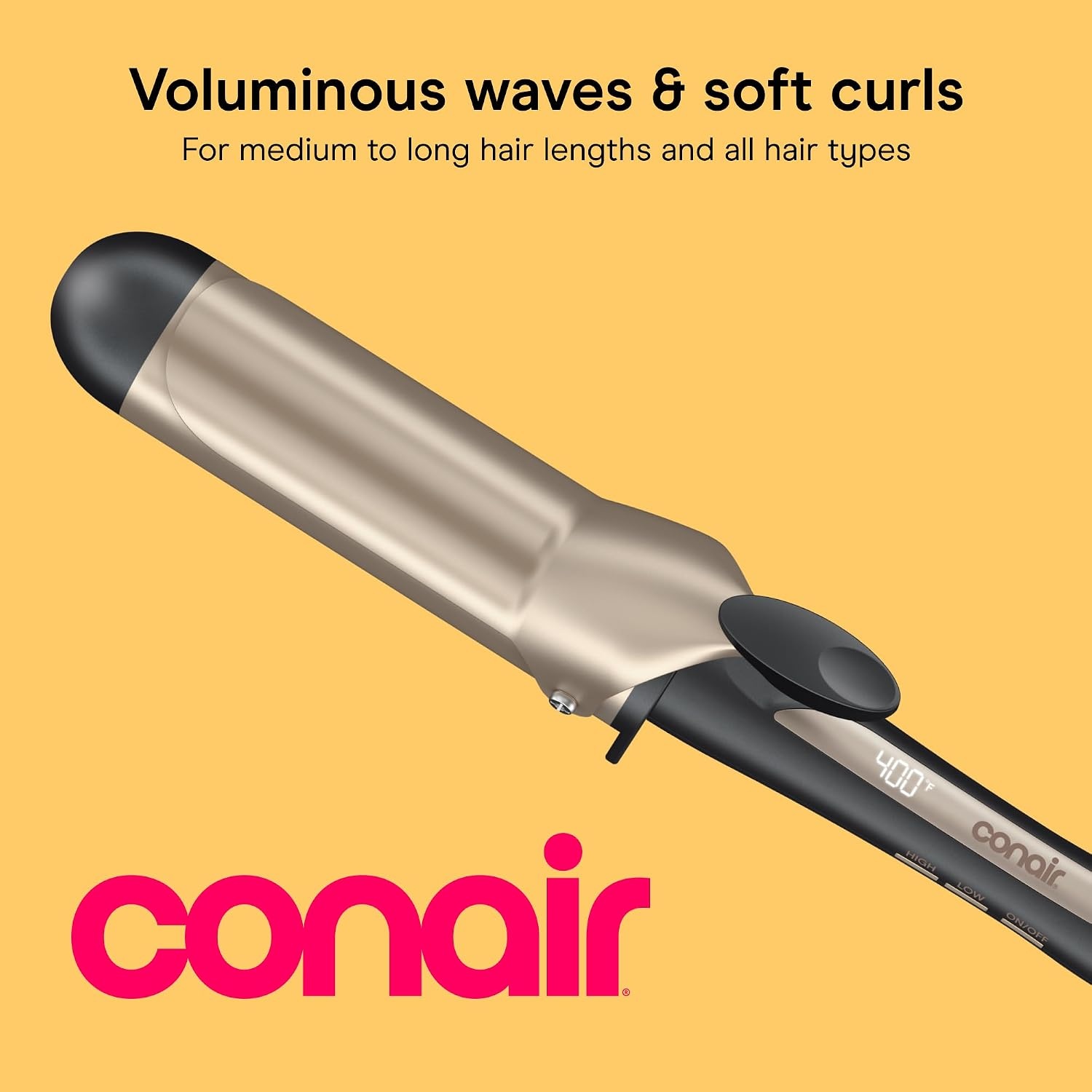 image:imageINFINITI PRO CONAIR Tourmaline Ceramic 1Inch Curling Iron Clamp Curling Iron 1Inch Barrel Produces Classic Curls Hair Curler for Use on Short Medium and Long Hair ChampagneGray Tourmaline Ceramic for Classic Curls on Short Medium and Long Hair ChampagneGray CD10001 Inch Barrel
