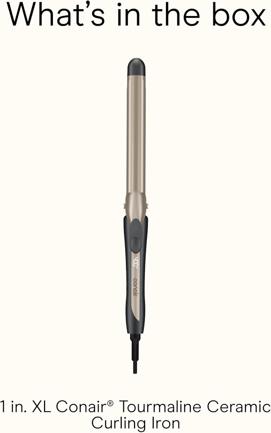 image:imageINFINITI PRO CONAIR Tourmaline Ceramic 1Inch Curling Iron Clamp Curling Iron 1Inch Barrel Produces Classic Curls Hair Curler for Use on Short Medium and Long Hair ChampagneGray Tourmaline Ceramic for Classic Curls on Short Medium and Long Hair ChampagneGray CD10001 Inch Long Barrel