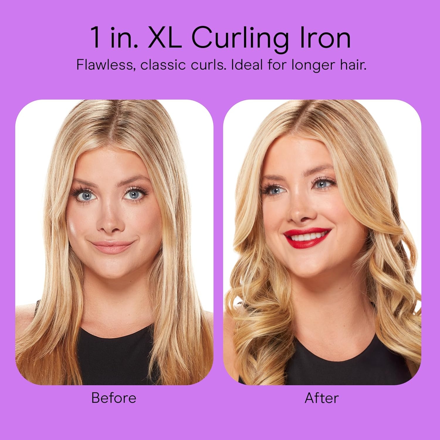 image:imageINFINITI PRO CONAIR Tourmaline Ceramic 1Inch Curling Iron Clamp Curling Iron 1Inch Barrel Produces Classic Curls Hair Curler for Use on Short Medium and Long Hair ChampagneGray Tourmaline Ceramic for Classic Curls on Short Medium and Long Hair ChampagneGray CD10001 Inch Long Barrel