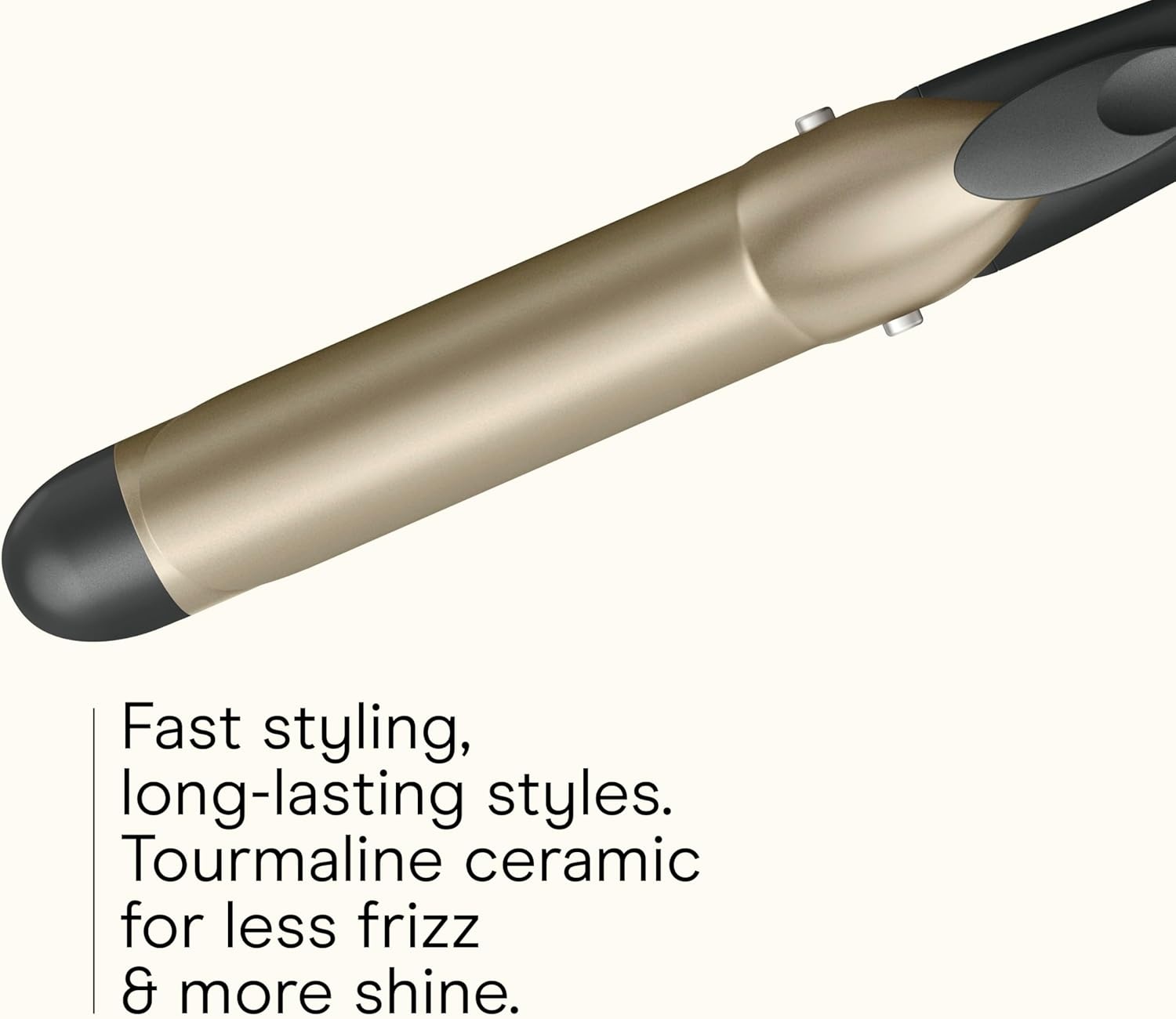 image:imageINFINITI PRO CONAIR Tourmaline Ceramic 1Inch Curling Iron Clamp Curling Iron 1Inch Barrel Produces Classic Curls Hair Curler for Use on Short Medium and Long Hair ChampagneGray Tourmaline Ceramic for Classic Curls on Short Medium and Long Hair ChampagneGray CD10001 Inch Barrel
