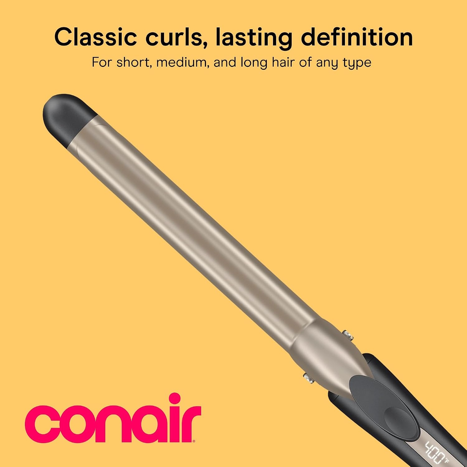 image:imageINFINITI PRO CONAIR Tourmaline Ceramic 1Inch Curling Iron Clamp Curling Iron 1Inch Barrel Produces Classic Curls Hair Curler for Use on Short Medium and Long Hair ChampagneGray Tourmaline Ceramic for Classic Curls on Short Medium and Long Hair ChampagneGray CD10001 Inch Barrel
