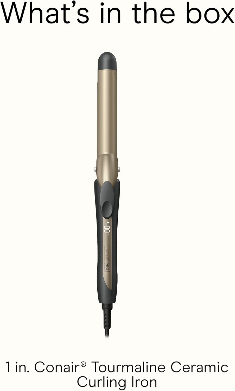 image:imageINFINITI PRO CONAIR Tourmaline Ceramic 1Inch Curling Iron Clamp Curling Iron 1Inch Barrel Produces Classic Curls Hair Curler for Use on Short Medium and Long Hair ChampagneGray Tourmaline Ceramic for Classic Curls on Short Medium and Long Hair ChampagneGray CD10001 Inch Barrel Pack of 3