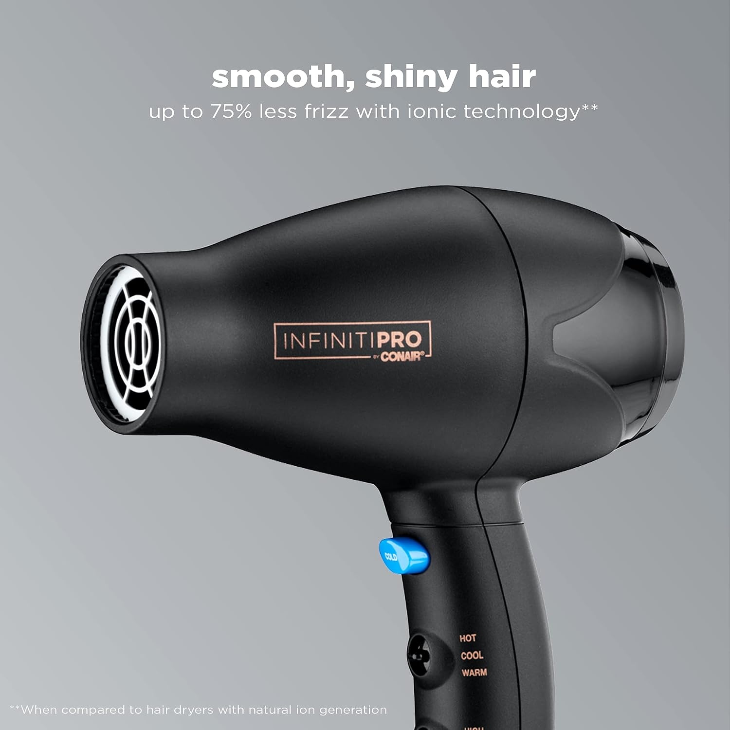 image:imageINFINITI PRO CONAIR Travel Hair Dryer 1600W Mighty Mini Compact Blow Dryer with Concentrator Attachment Lightweight Professional AC Motor for Fast Drying 3 Heat amp 2 Speed Settings BlackTravel Size Pack of 4