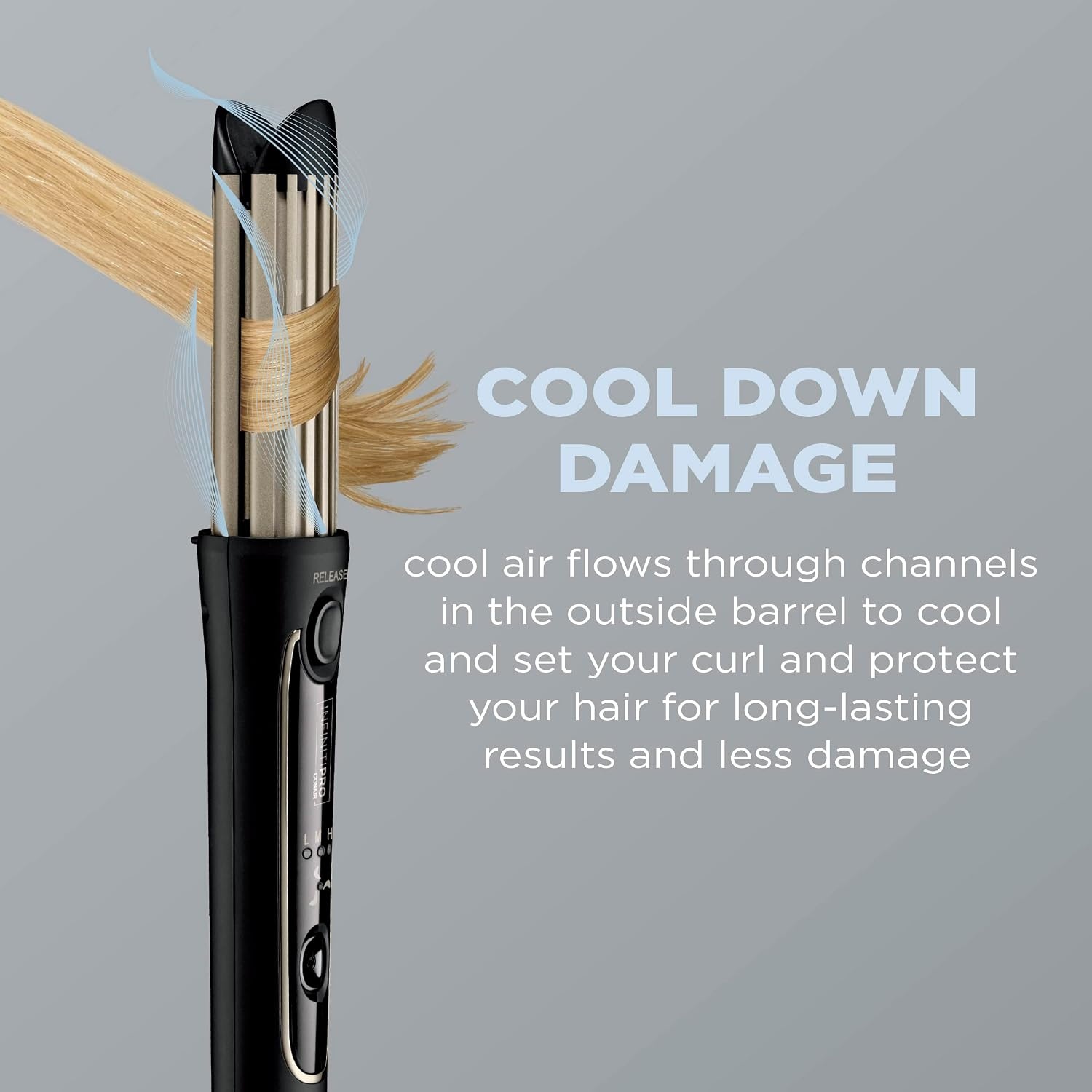 image:imageINFINITIPRO BY CONAIR 2in1 Cool Air Curling Iron and Flat Iron Luxe Protects Against Damage and Locks in Style for Effortless Long Lasting Curls Waves amp Straight Looks with One ToolBlack