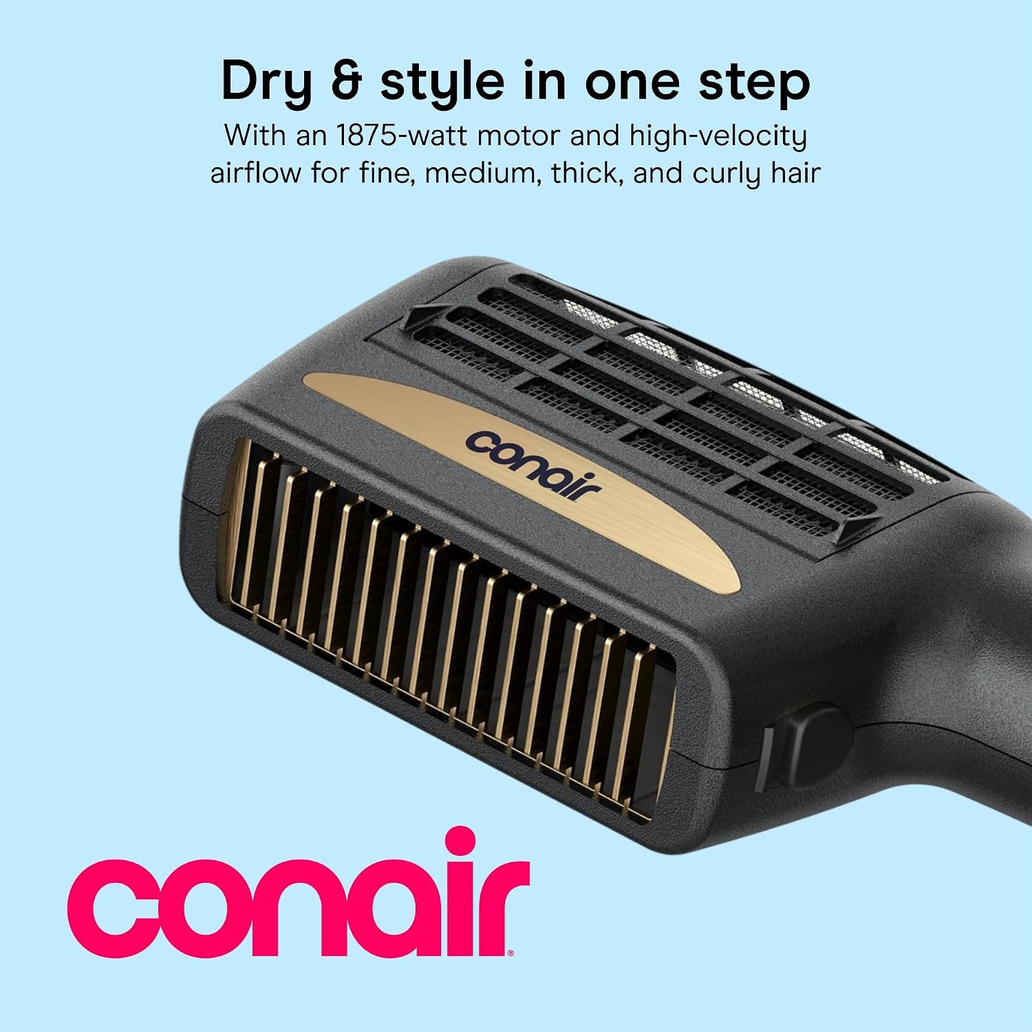 image:imageINFINITIPRO BY CONAIR 3in1 Styling Hair Dryer 1875W Hair Dryer and 3 Attachments Dry and style in one step for thick and curly hair Black SD11GNXBlack