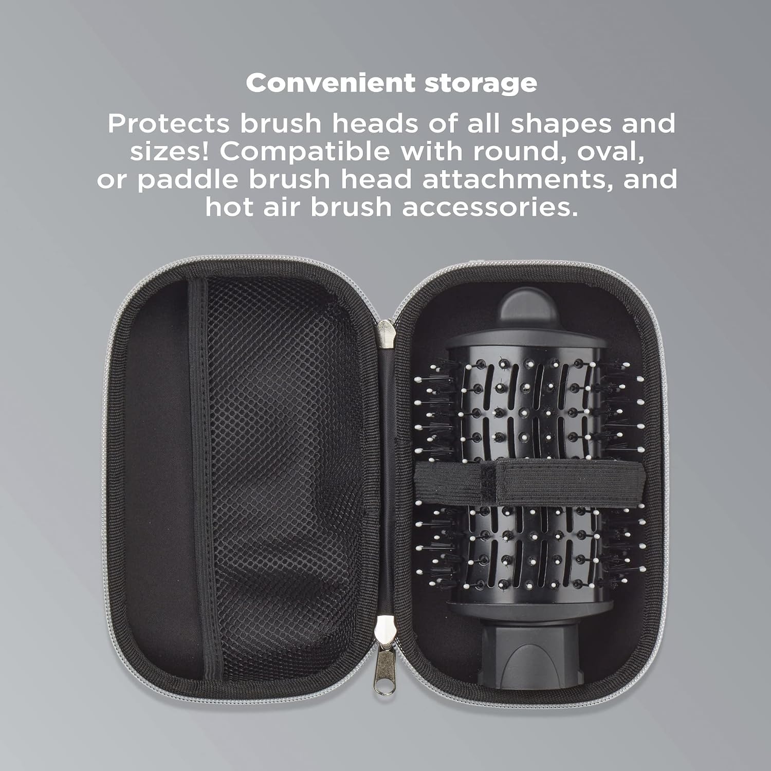 image:imageINFINITIPRO BY CONAIR Brush Head Attachment Storage Case Compatible with INFINITIPRO BY CONAIR The Knot Dr Dryer BrushesBrush Head Attachment Storage Case