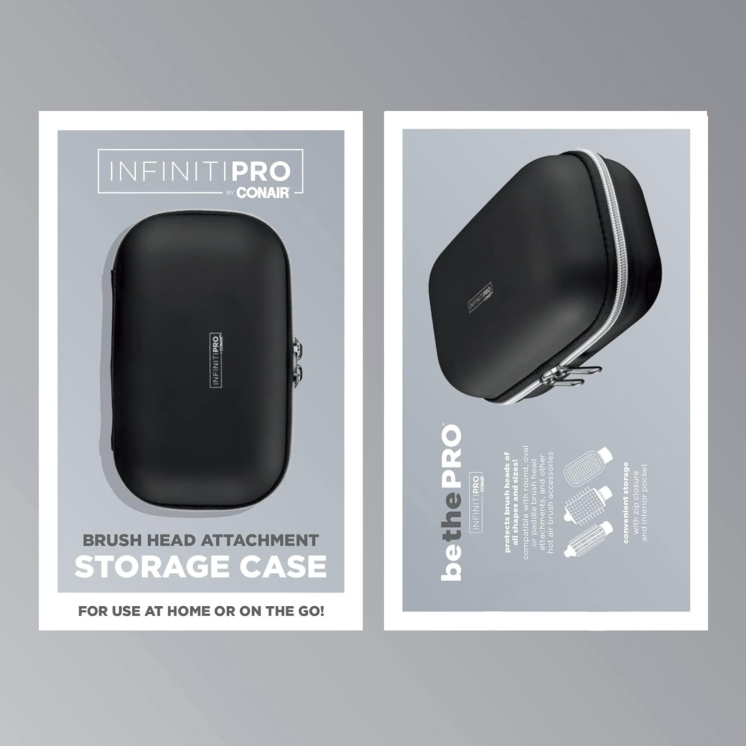 image:imageINFINITIPRO BY CONAIR Brush Head Attachment Storage Case Compatible with INFINITIPRO BY CONAIR The Knot Dr Dryer BrushesBrush Head Attachment Storage Case