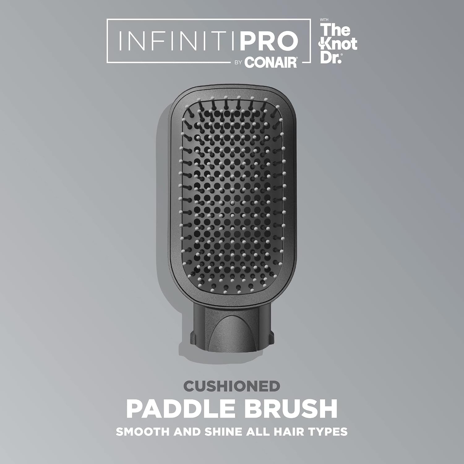 image:imageINFINITIPRO BY CONAIR Brush Head Attachment Storage Case Compatible with INFINITIPRO BY CONAIR The Knot Dr Dryer BrushesCushioned Paddle Brush