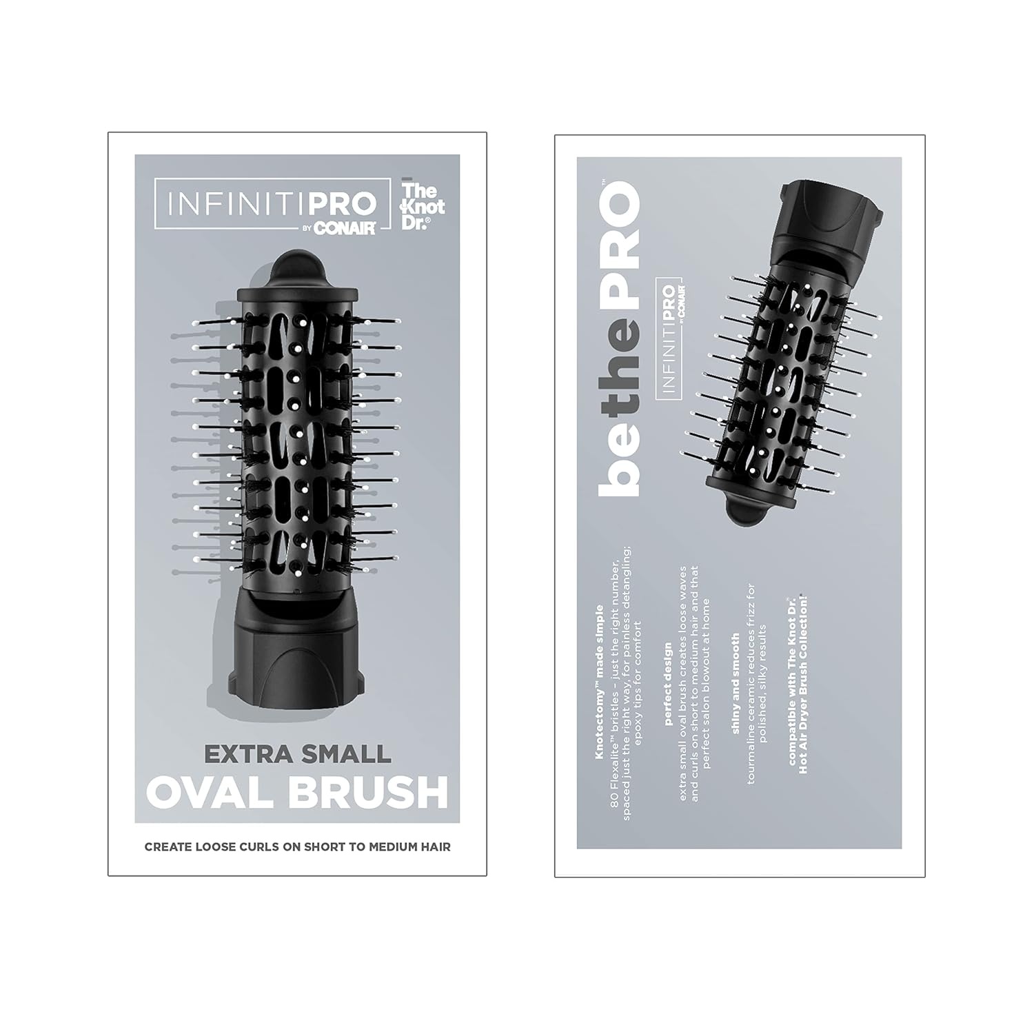 image:imageINFINITIPRO BY CONAIR Brush Head Attachment Storage Case Compatible with INFINITIPRO BY CONAIR The Knot Dr Dryer BrushesExtra Small Oval Brush