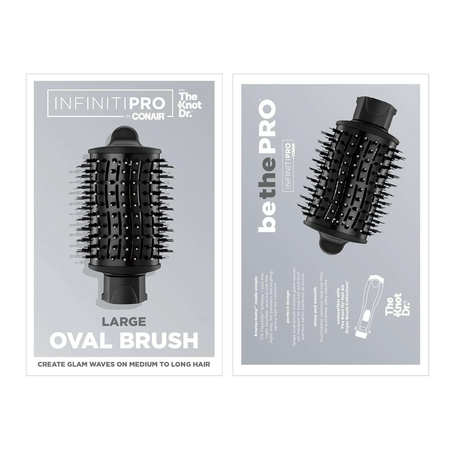 image:imageINFINITIPRO BY CONAIR Brush Head Attachment Storage Case Compatible with INFINITIPRO BY CONAIR The Knot Dr Dryer BrushesLarge Oval Brush